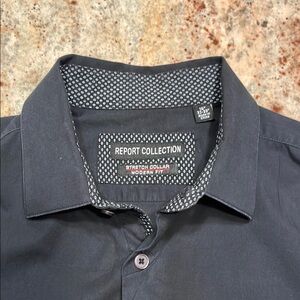 Report Collection Men's Black Casual button down